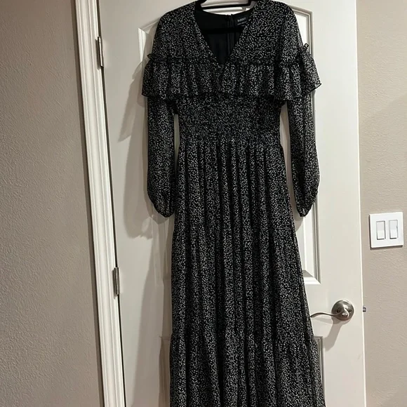 black and white bardot dress Kathy Bardot Maxi Dress Black – Girl In Mind main image 1
